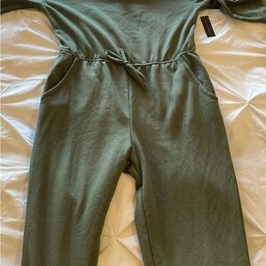 New with Tags Green Jumpsuit with Pockets